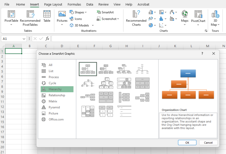 How to Build An Org Chart in Microsoft Excel | Organimi